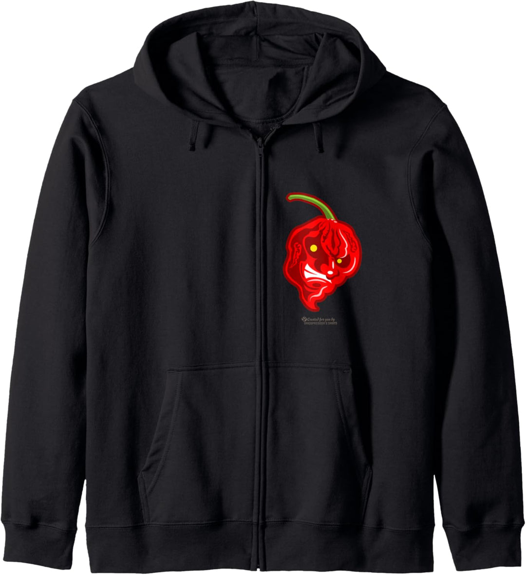 Chili Pepper Cartoon Design Carolina Reaper Hot Chili Kapuzenjacke