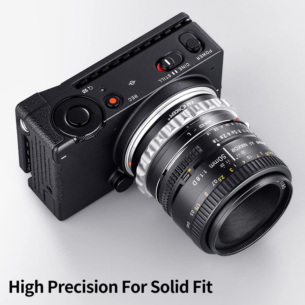 K&F Concept Objektivanschlussadapter NIK(G)-FX Manueller Fokus Kompatibel mit Nikon F (G-Typ) Objekt