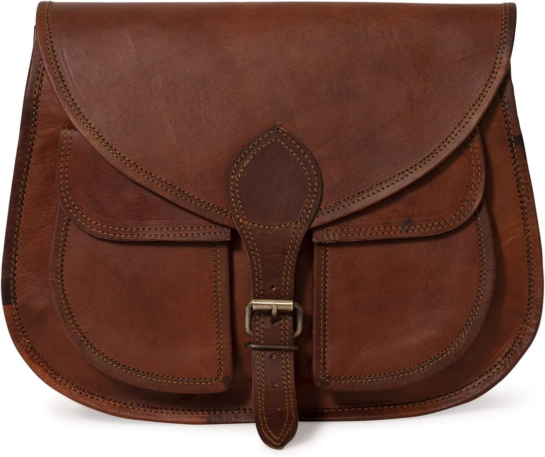 LEABAGS Leder Handtasche Damen I Premium Echtleder Umhängetasche I Damen Schultertasche I Damentasch