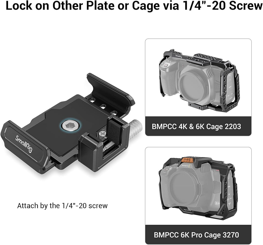 SMALLRIG SSD Halter Halterung nur für T5/T7 SSD Funktioniert für BMPCC 6K PRO Kamera und für BMPCC 6