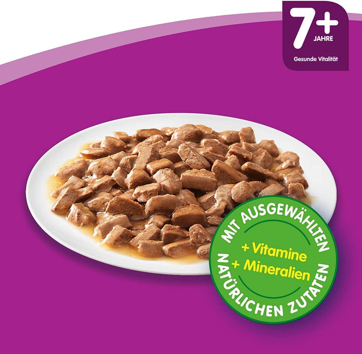 Whiskas 7 + Katzenfutter – Geflügel-Auswahl in Sauce – Hochwertiges Katzenfutter ab dem 7. Lebensjah