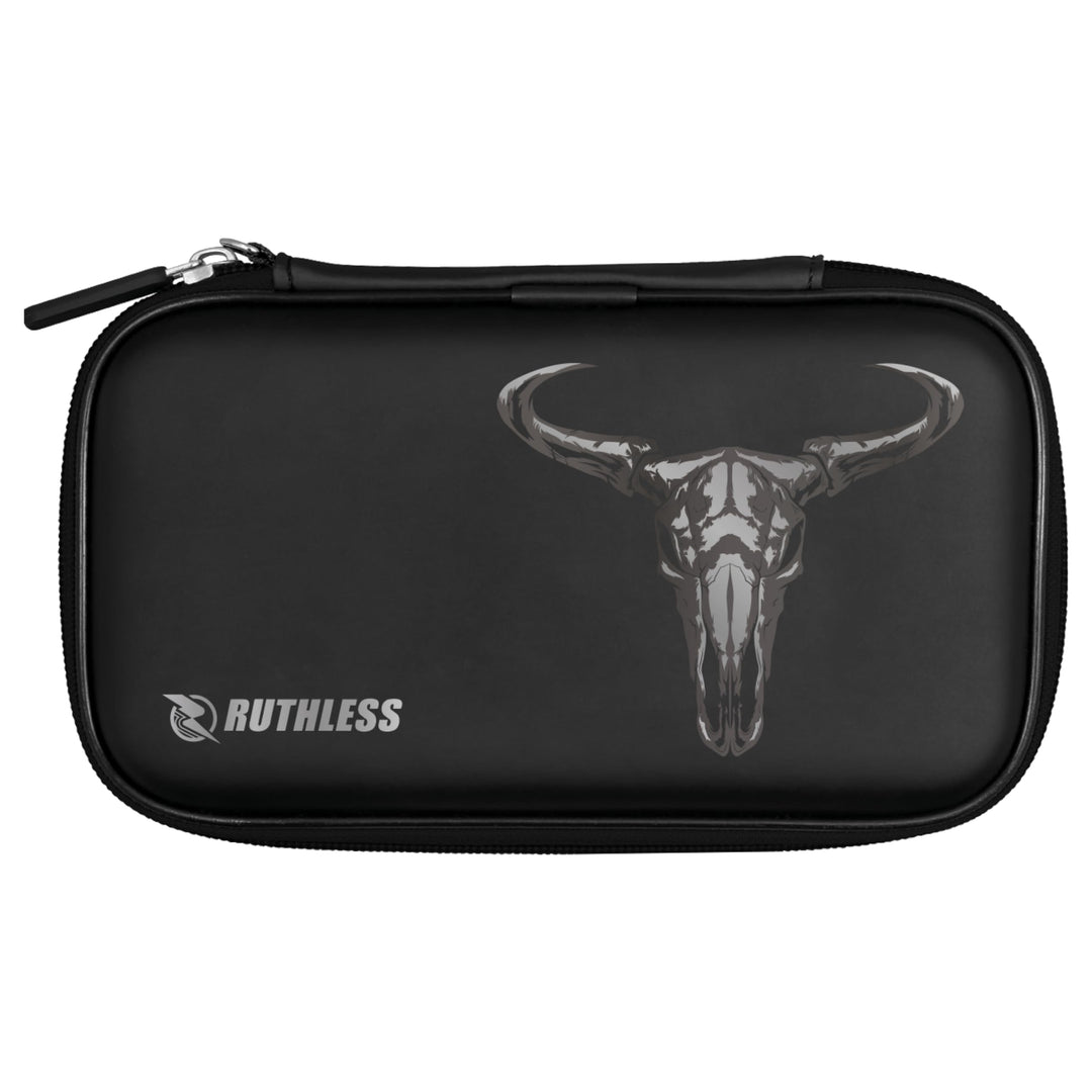 RUTHLESS Darttasche | Professionelle Darttasche zur Aufbewahrung, Schwarz , Totenkopf, Totenkopf