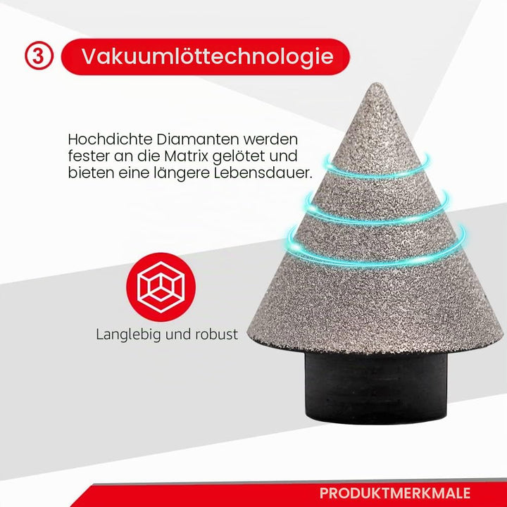 DT-DIATOOL Diamant-Anfas-Bits – Diamant-Senkbohrer 35 mm zum Vergrössern und Formen vorhandener Löch