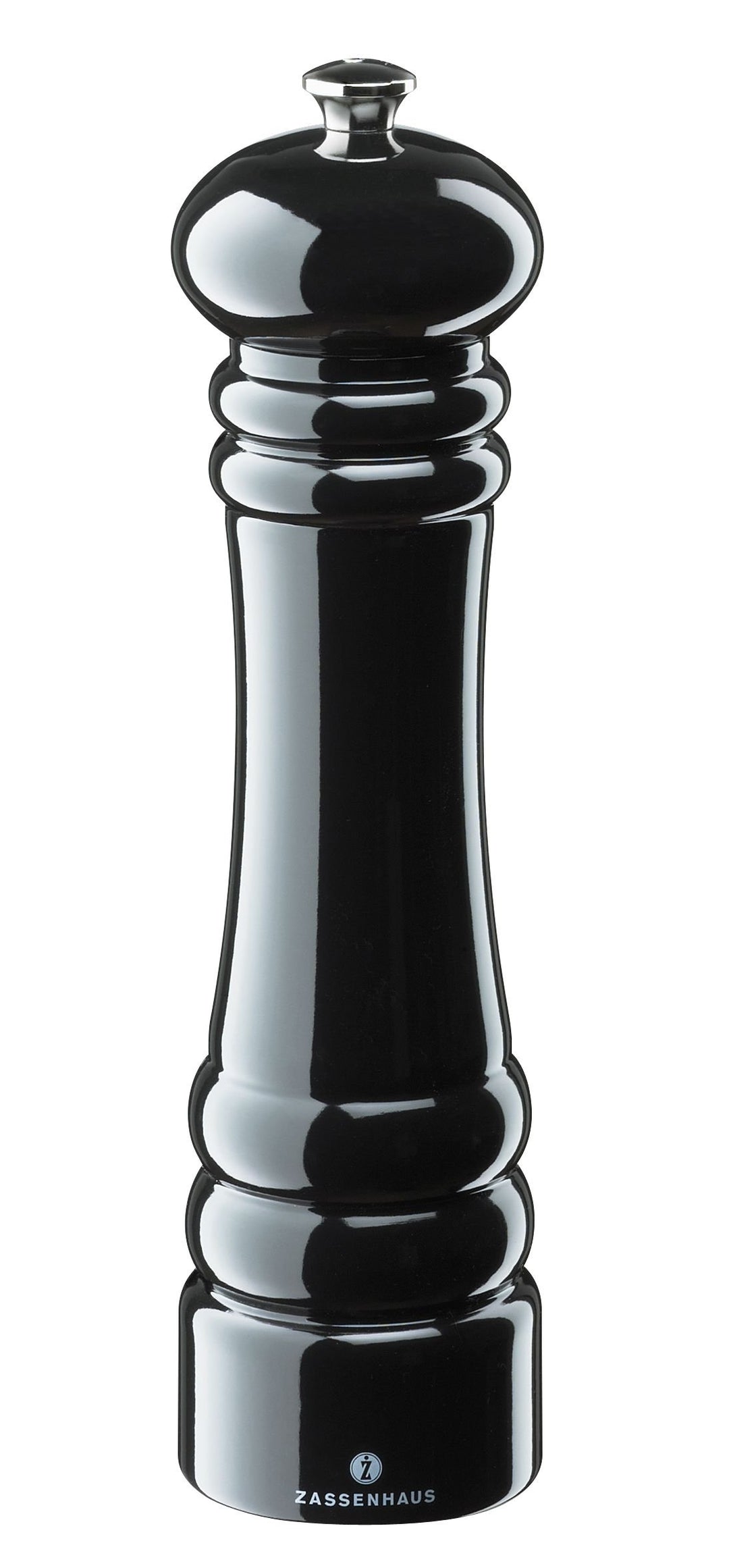 Zassenhaus Berlin Pfeffermühle, Holz, Schwarz , 24 cm Schwarz 24cm, Schwarz 24cm