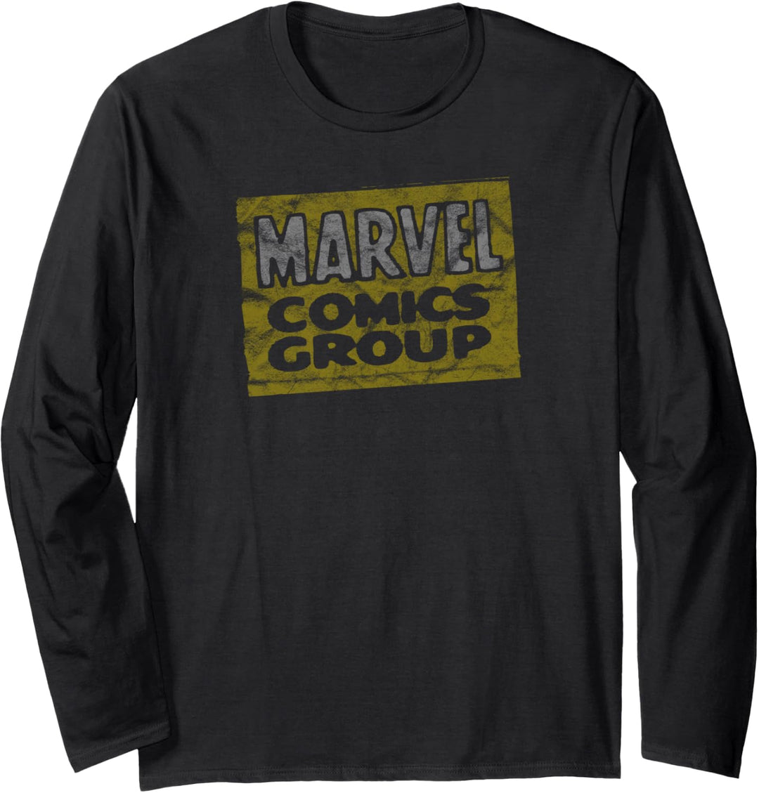 Marvel Comics Group Logo White Langarmshirt