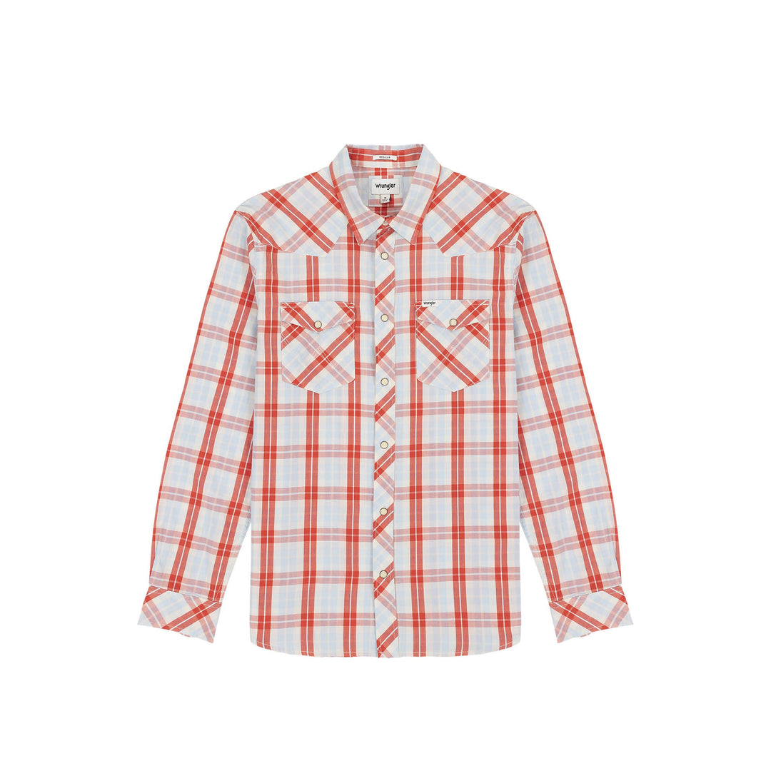 Wrangler Herren Western Shirt, XXL Blau