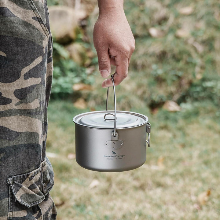 Boundless Voyage Camping Titan Hängetopf mit klappbarem Griff Picknick Wandern grosse Kapazität Wass