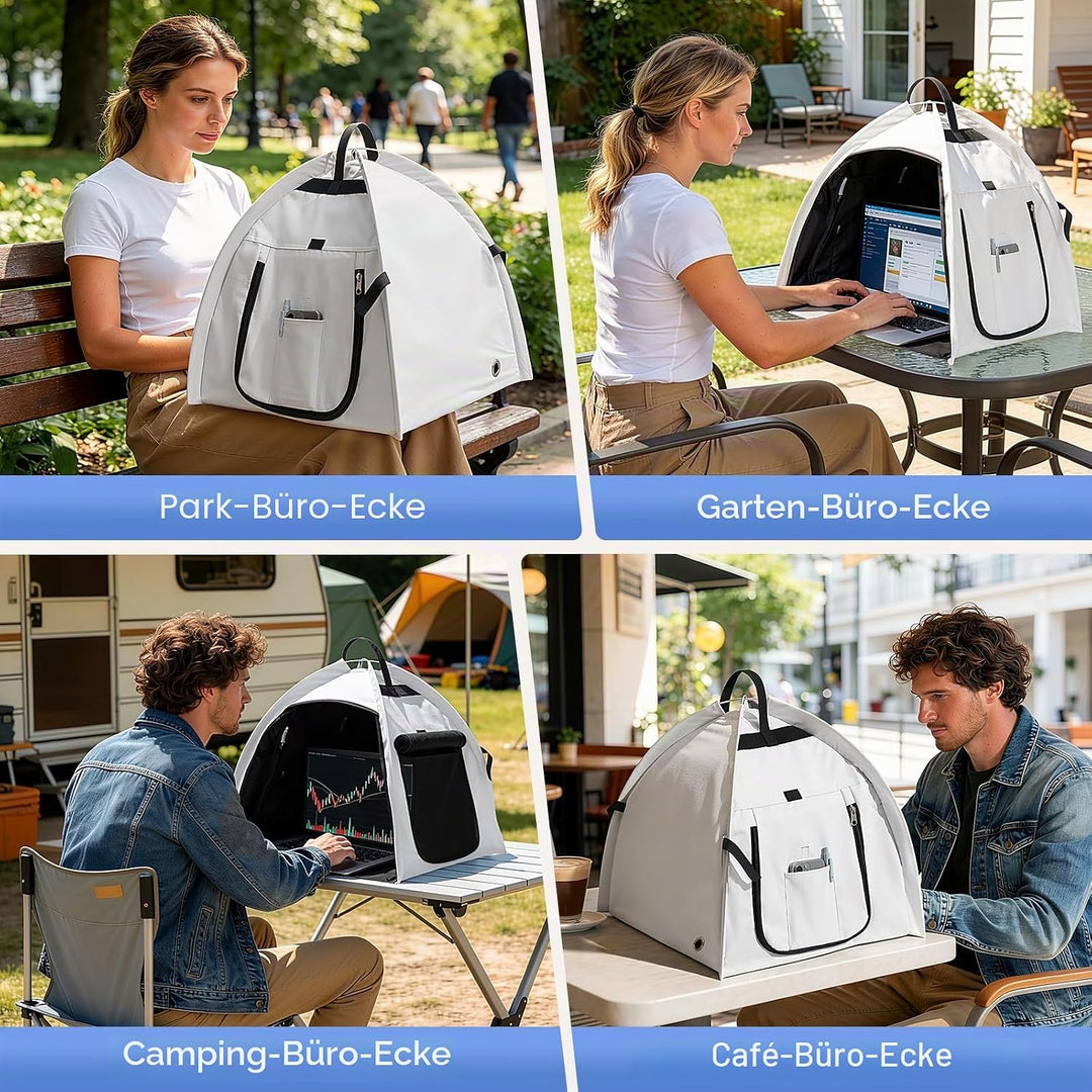 MoKo Laptop Sonnenschutz &amp; Sichtschutz, Tragbare Wasserabweisende Laptop Haube für Outdoor &amp; Reisen,