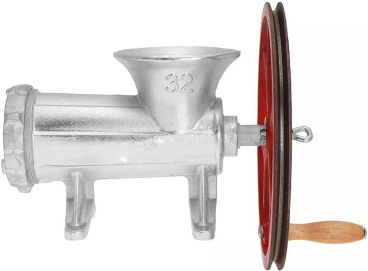 Gusseisen Handwolf Fleischfüllmaschine komplett mit Zubehör (GR. #32), GR. #32