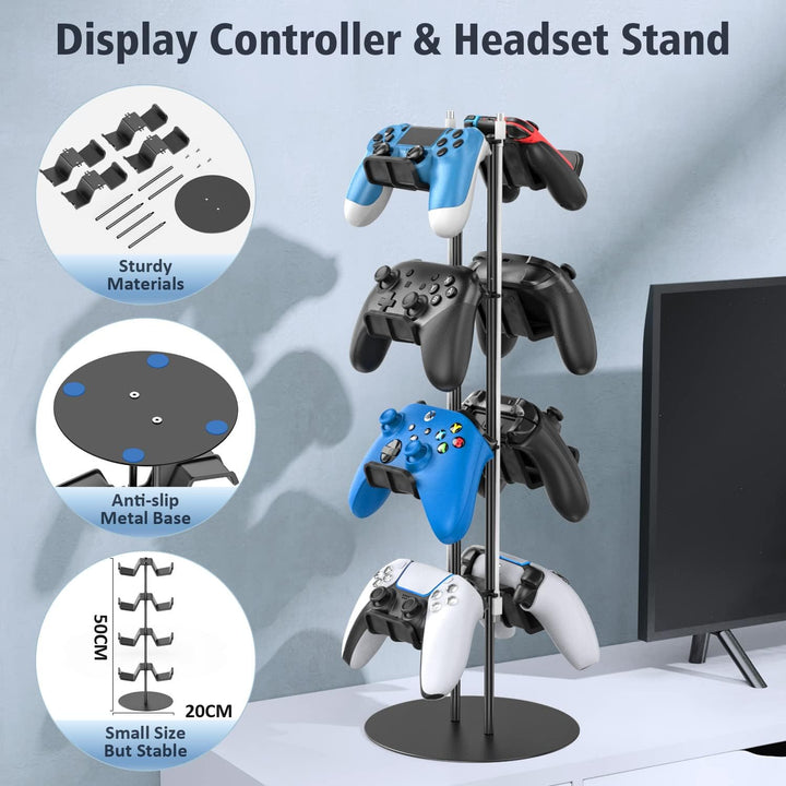 4 stufige Kopfhörer Halter & Controller Halter, universelle Controller Halterung & Headset Halterung