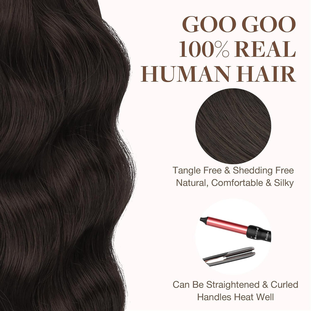 GOO GOO Tape in Extensions Echthaar, Tape Extensions Echthaar, 35cm 100g 40pcs, Extensions Echthaar,