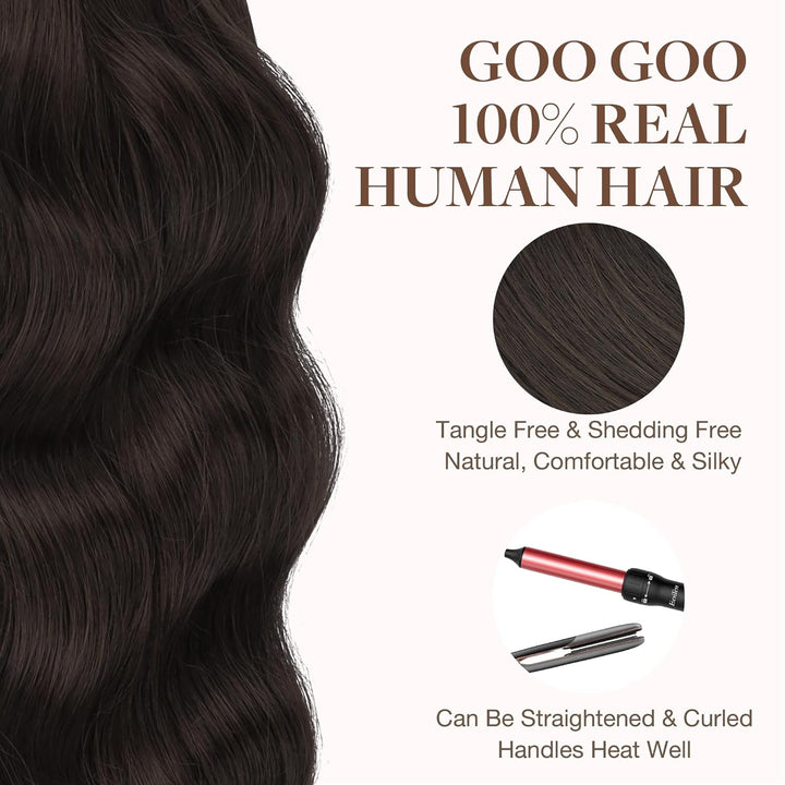 GOO GOO Tape in Extensions Echthaar, Tape Extensions Echthaar, 35cm 100g 40pcs, Extensions Echthaar,