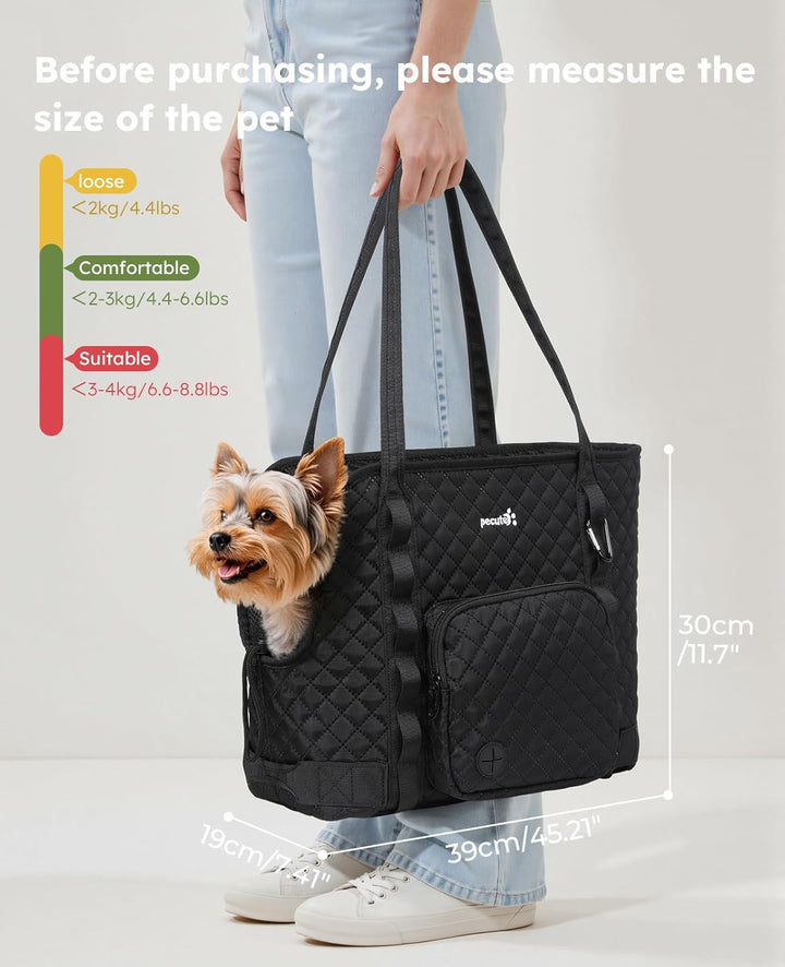 pecute Hundetasche für Kleine Hunde 5kg, Tragetasche Hund Hundetragetasche Leichte, Faltbare Hundetr