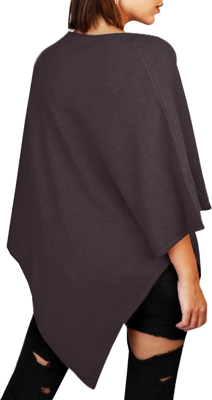 JOPHY & CO. Damen-Poncho aus Kaschmir-Mischung, S Braun