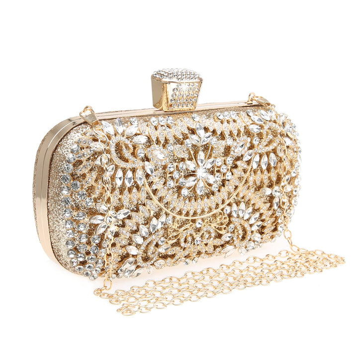 COAIMANEY Damen Glitzernde Clutch, Abendtasche Unterarmtasche Umhängetasche mit Strass-Pailletten un