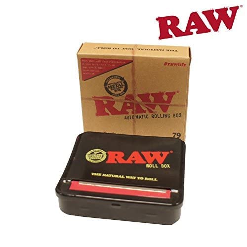 RAW Automatische Zigarettendrehmaschine, Metall, Schwarz, 79 mm, Klappe, Drehmaschine