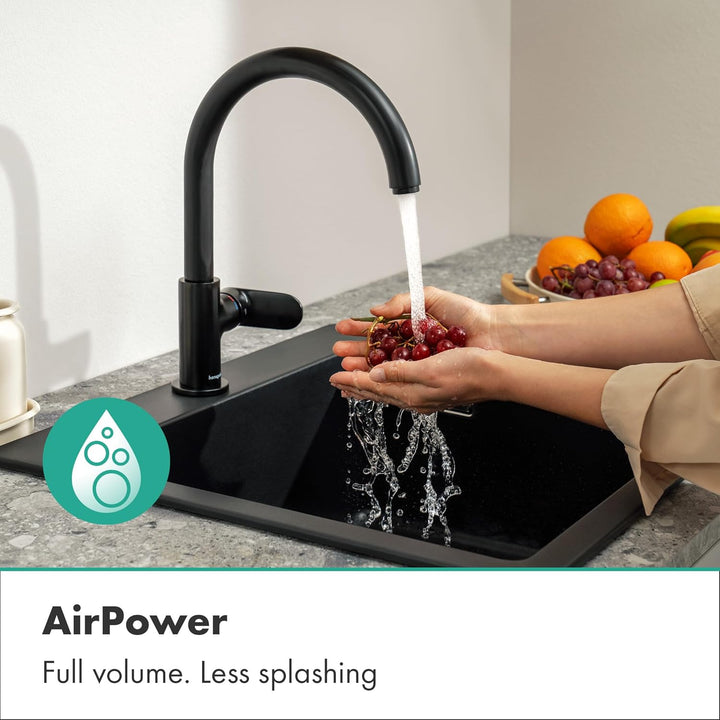 hansgrohe Küchenarmatur Vernis Blend M35, Wasserhahn Küche mit Auslauf Höhe 260 mm, 1 Strahlart, Mat