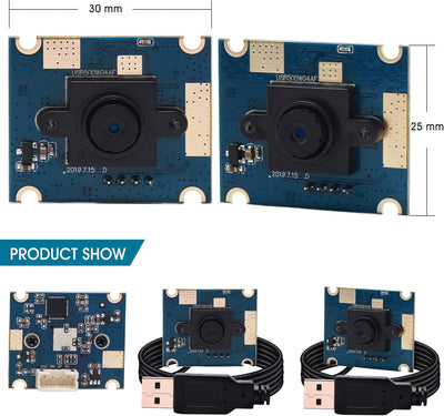 ELP Webcam 5MP 60 Grad Objektiv USB Kamera Modul für Windows Android Linux USB500W04AF-L60 Fixed Obj