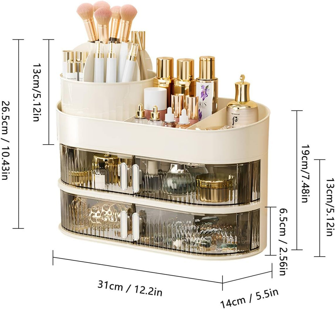 Schmink Organizer Make Up Kosmetik Organizer mit Schubladen Kosmetik Aufbewahrung für Skincare Beaut