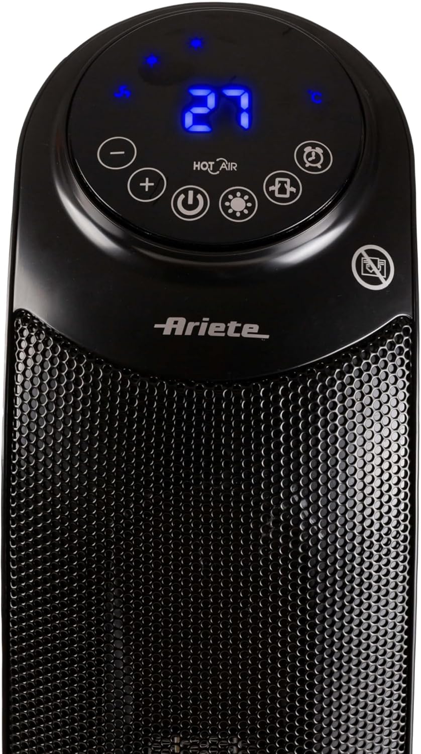 Ariete 8213 Turm-Heizlüfter, 2200 W, 3 Geschwindigkeitsstufen, Timer bis zu 8 Stunden, Ventilationsf
