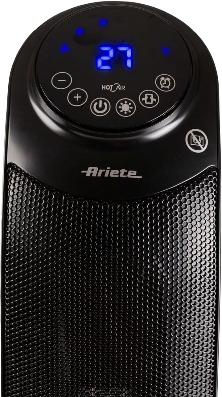Ariete 8213 Turm-Heizlüfter, 2200 W, 3 Geschwindigkeitsstufen, Timer bis zu 8 Stunden, Ventilationsf