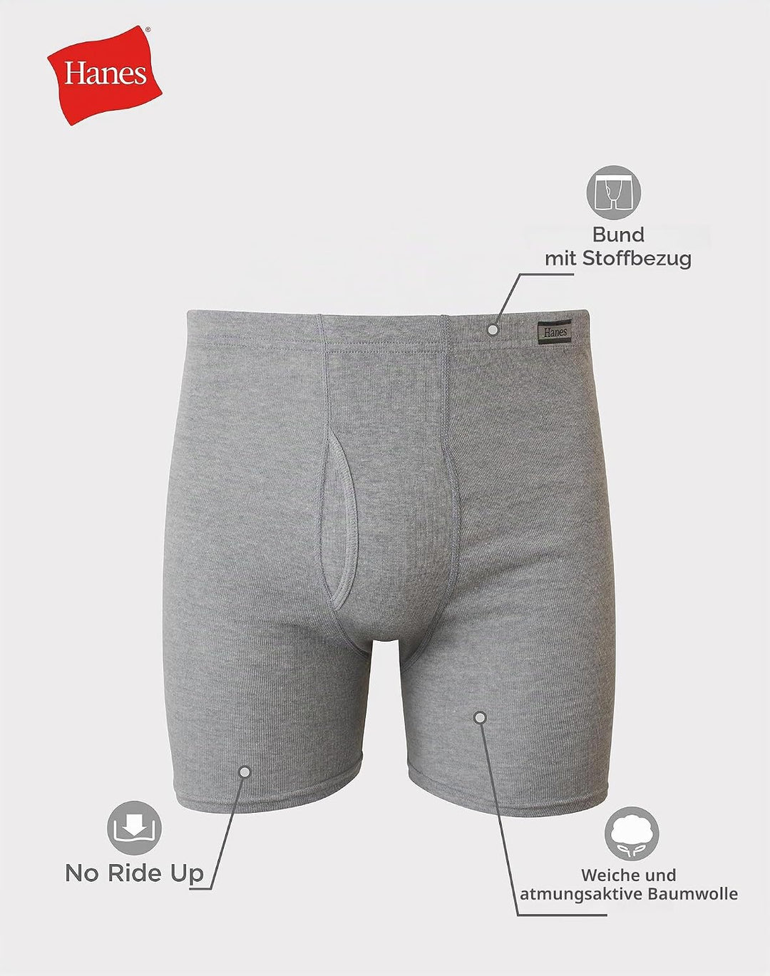 Hanes Herren Herren-Boxershorts, Ohne Etikett, 6er-Pack Retroshorts (6er Pack) S 6 Stück, Sortiert,
