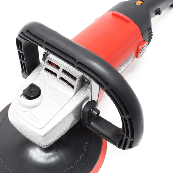 Wiltec Poliermaschine Set aus 21 Teilen 1200W bis 3000 U/min, Schleifgerät mit 6 Stufen inkl. vieler