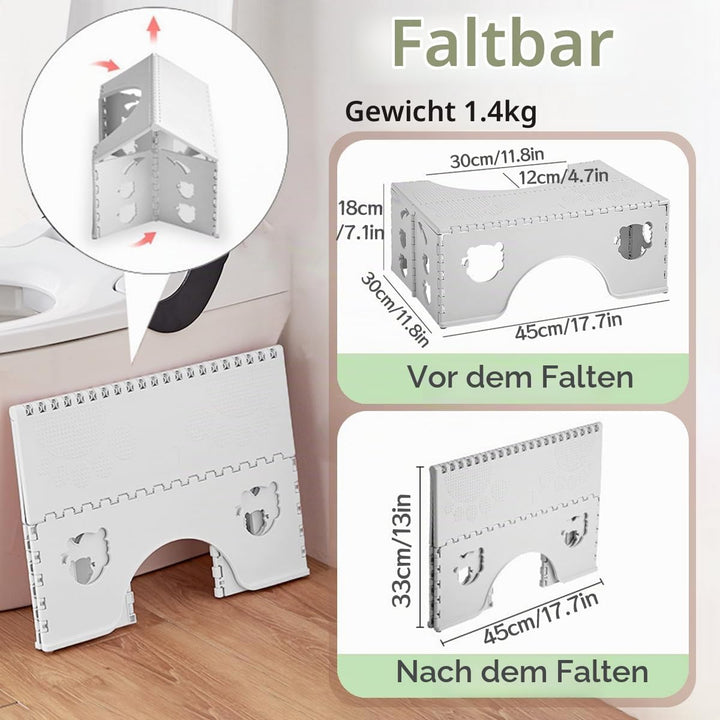 Toilettenhocker Klappbar Erwachsene - Kinder Hocker Badezimmer, WC Hocker Toilette, Klappbarer Toile