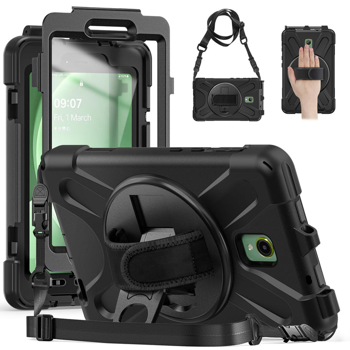 Junfire Schutzhülle stossfest für Samsung Galaxy Tab Active 5 2024 / Active 3 2020 8 Zoll, Hülle mit