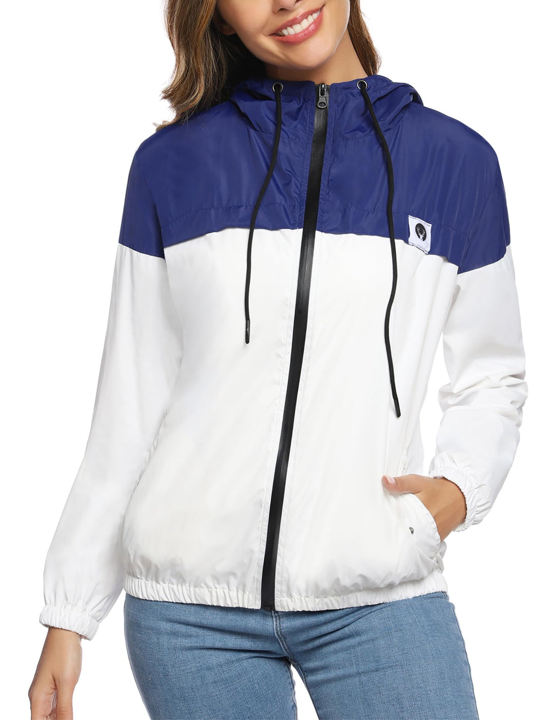 Regenjacke Damen Wasserdicht Windbreaker Leicht Atmungsaktiv Zipper Softshelljacke Regenjacken dünn