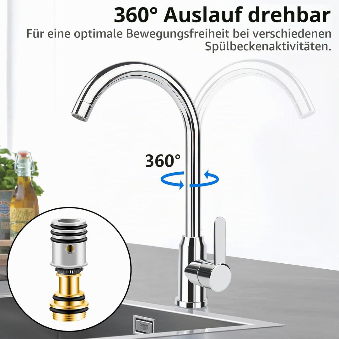 Wasserhahn Küche Wasserhahn Küchenwasserhahn Spüle Küchenamatur Mischbatterie Küche Armatur Küche Sp