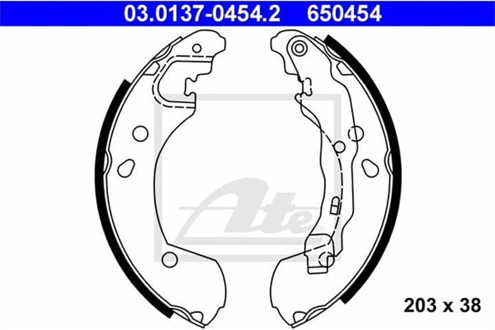 ATE 03.0137-0454.2 Bremsbackensatz
