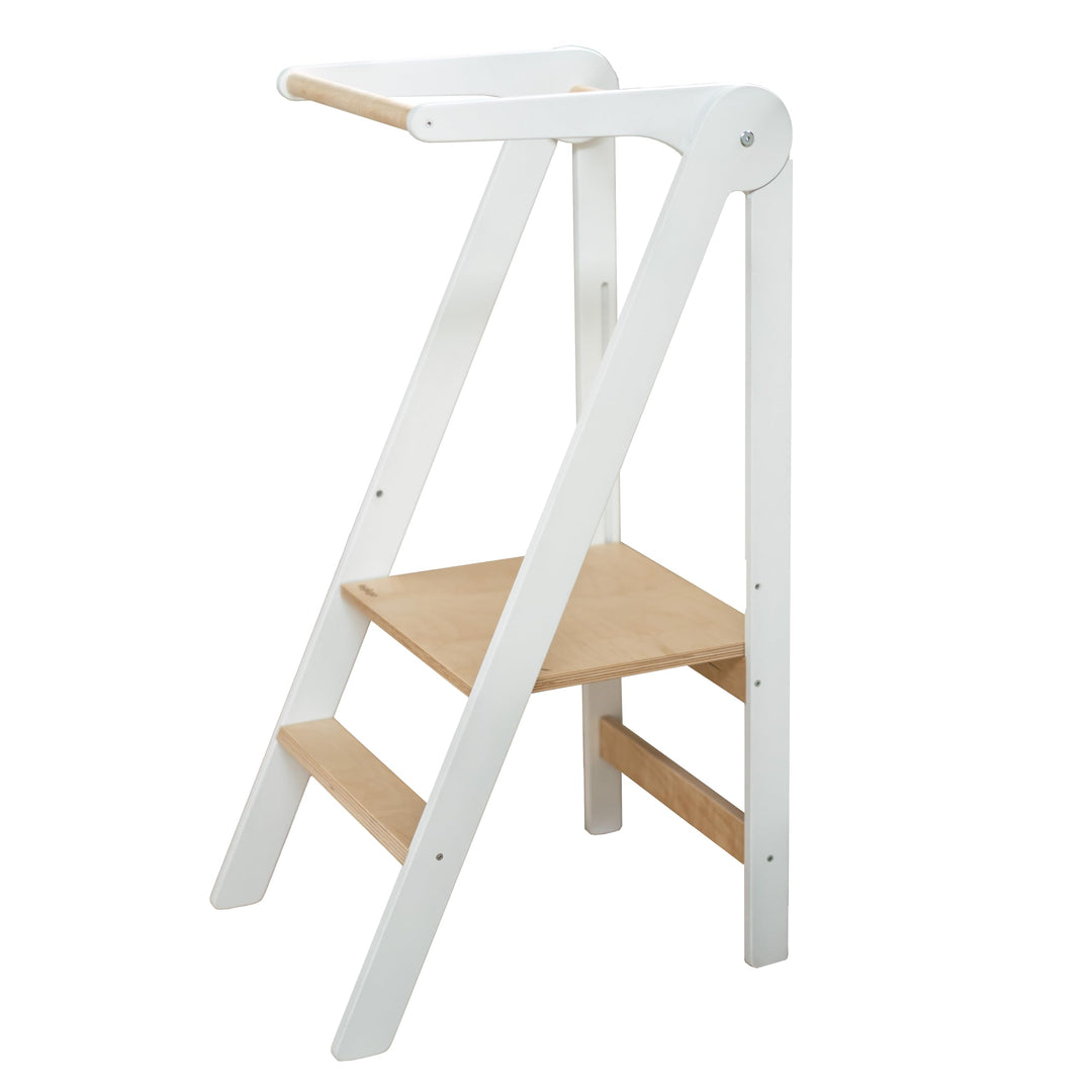 Leg&Go Montessori klappbarer Lernturm mit höhenverstellbarer Plattform - komplett montiert und sofor