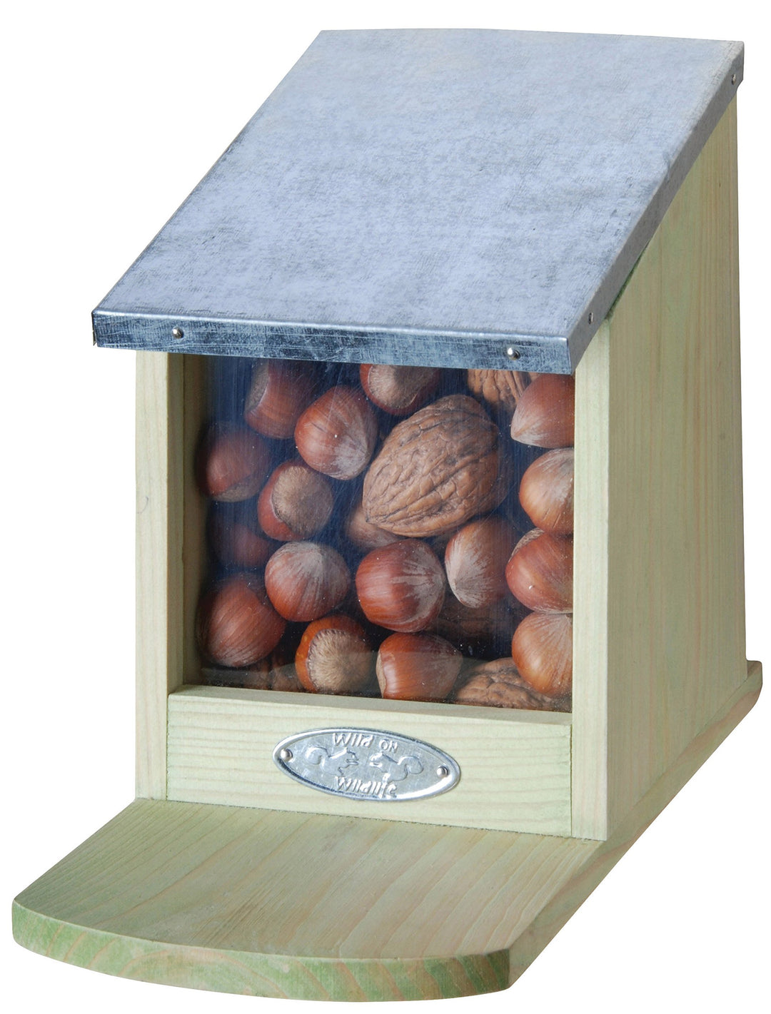 Futterhaus Eichhörnchen Futterautomat Futterstation Holz 12 x 17,5 x 22,5 cm