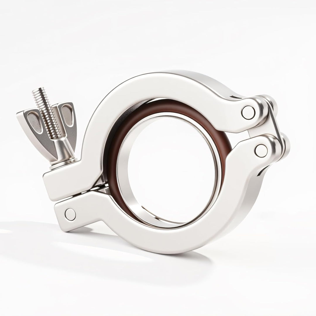 2 Stück KF50 Edelstahl 304 Klemme mit Edelstahl 304 Zentrierring KF50 mit Schnellspannern und O-Ring