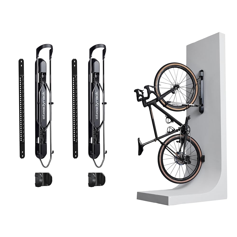 Steadyrack ProFlex Narrow Fahrrad Wandhalterung - Vertikale Fahrradhalterung klappbar für Garage &amp; W
