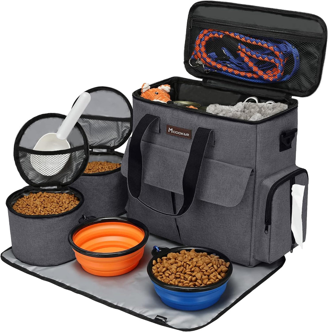 Von Fluggesellschaften zugelassene Haustier-Reisetasche, Wochenend-Hundereiseset für Hund und Katze,