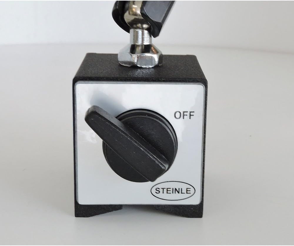 STEINLE Magnetstativ Messstativ Zentralklemmung inkl. STEINLE Messuhr im SET Messbereich 10/0,01 mm