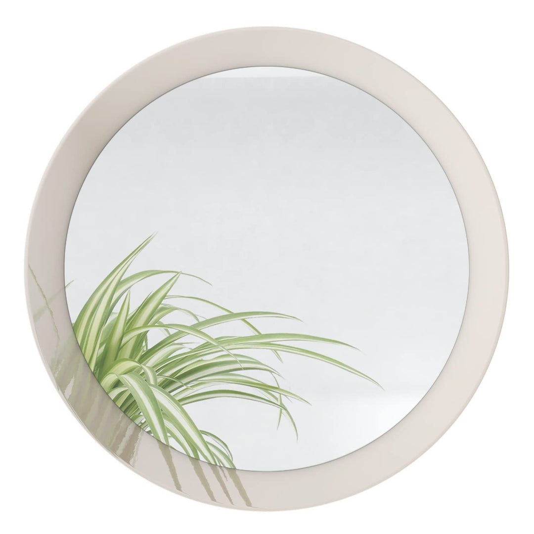 Vladon Spiegel Globe 50 cm, dekorativer runder Wandspiegel für Flur und Wohnzimmer mit MDF-Rahmen in
