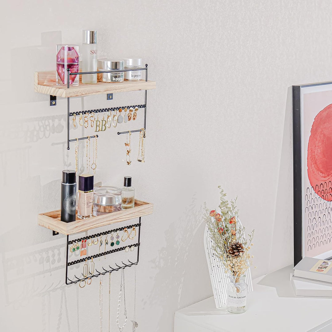 Lolalet 2 Stück hängend Schmuck Organizer Kettenaufhänger Wand Schmuckhalter, Wandmontierte Schmucka