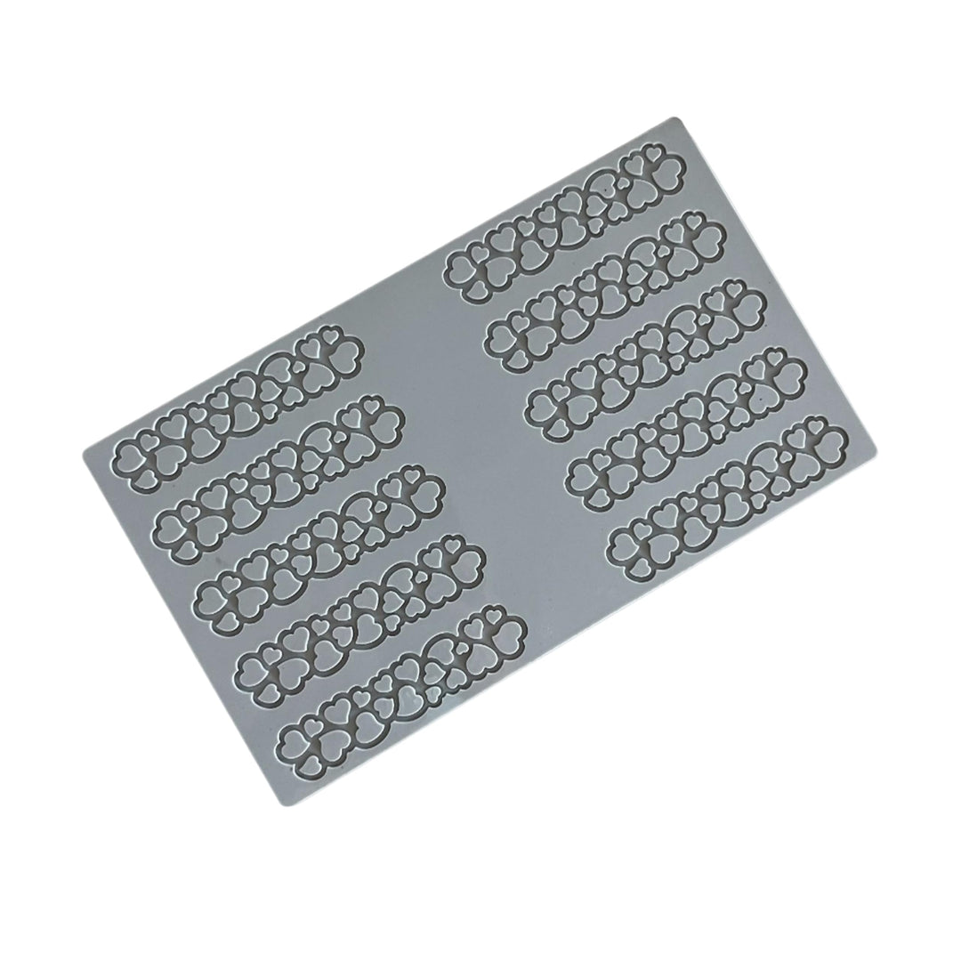 Silikonform für Dekorationen Hearts 3 Eclair Herzen PR009 Pavoni
