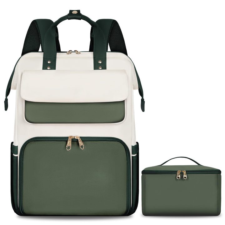 BERTASCHE Lunch Rucksack, Laptop Rucksack Damen 17,3 Zoll mit Isoliertes Kühltasche, 2-in-1-Arbeitsr