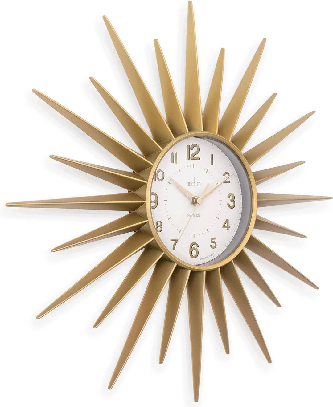 Acctim 21760 Stella 43 cm Strahlenkranz-Wanduhr, Gold