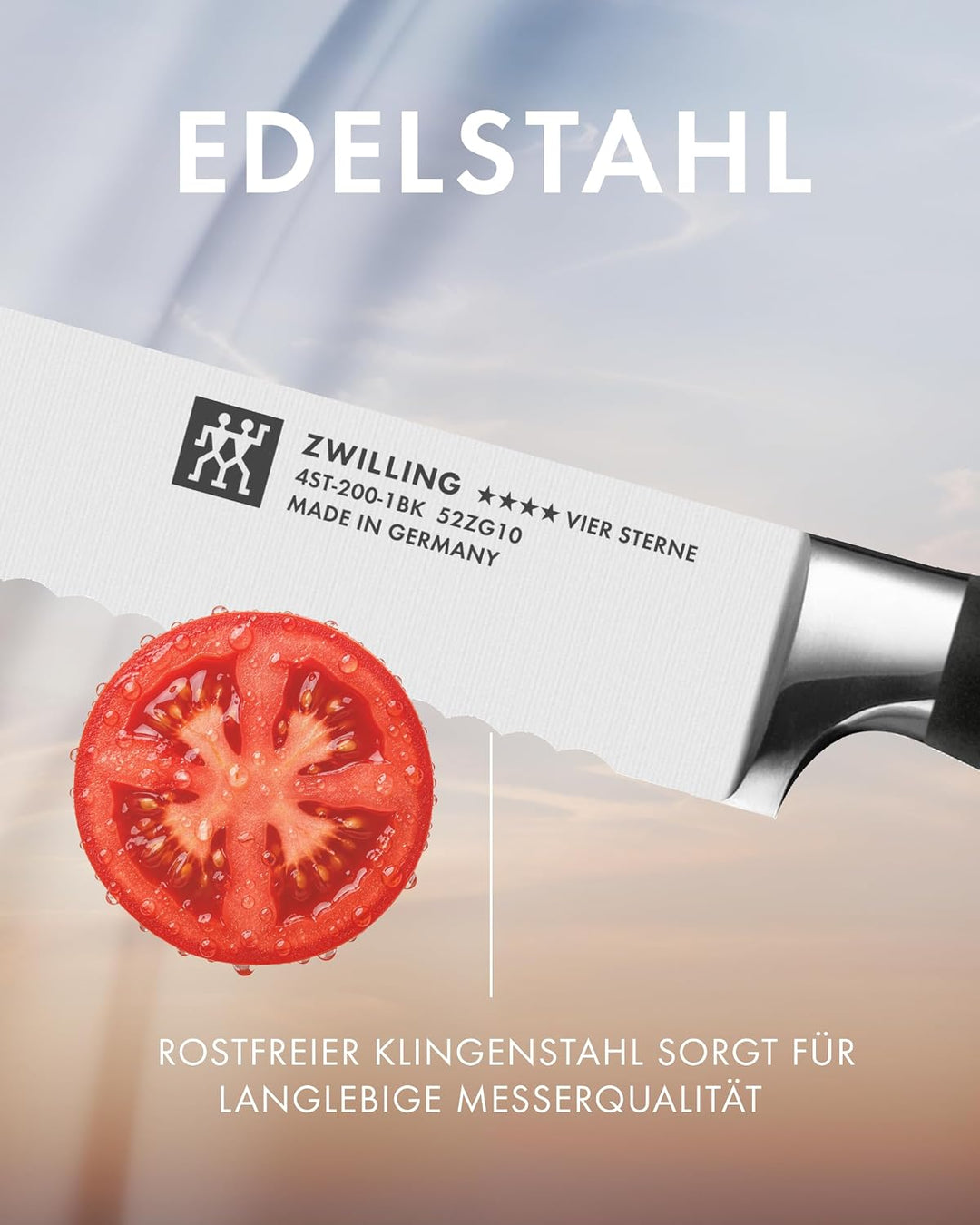 ZWILLING,1001587,Brotmesser, AA8Klingenlänge: 20cm, Klingenblatt mitWellenschliff, Rostfreier Spezia