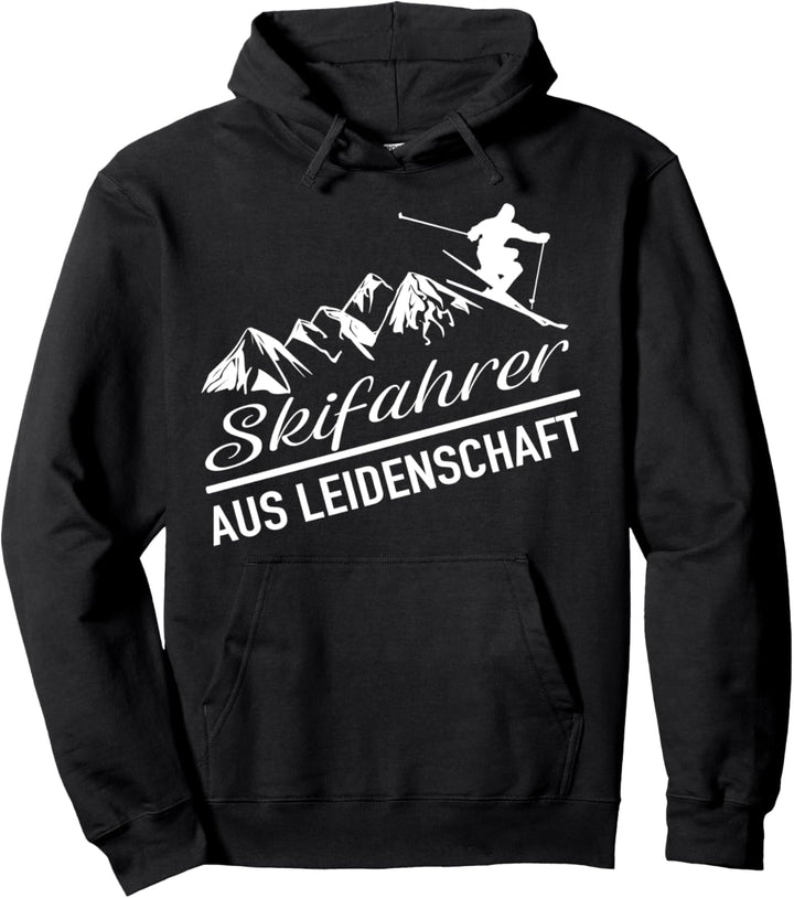 Skifahrer aus Leidenschaft. Skiing, Ski, Berge, Abfahrt Pullover Hoodie