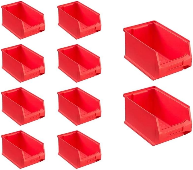 Rote Sichtlagerbox 3.0 | HxBxT 12,5x14,5x23,5cm | 2,8 Liter | Sichtlagerbehälter, Sichtlagerkasten,