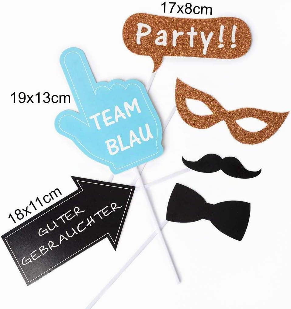 Fotorequisiten Hochzeit Fotobox Accessoires - Photo Booth Mit Deutschen Frechen Sprüchen Extra Gross