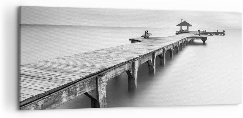 Wandbilder Dekoration Wohnzimmer Thailand bucht strand brücke Panorama Bilder auf Leinwand 120x50cm