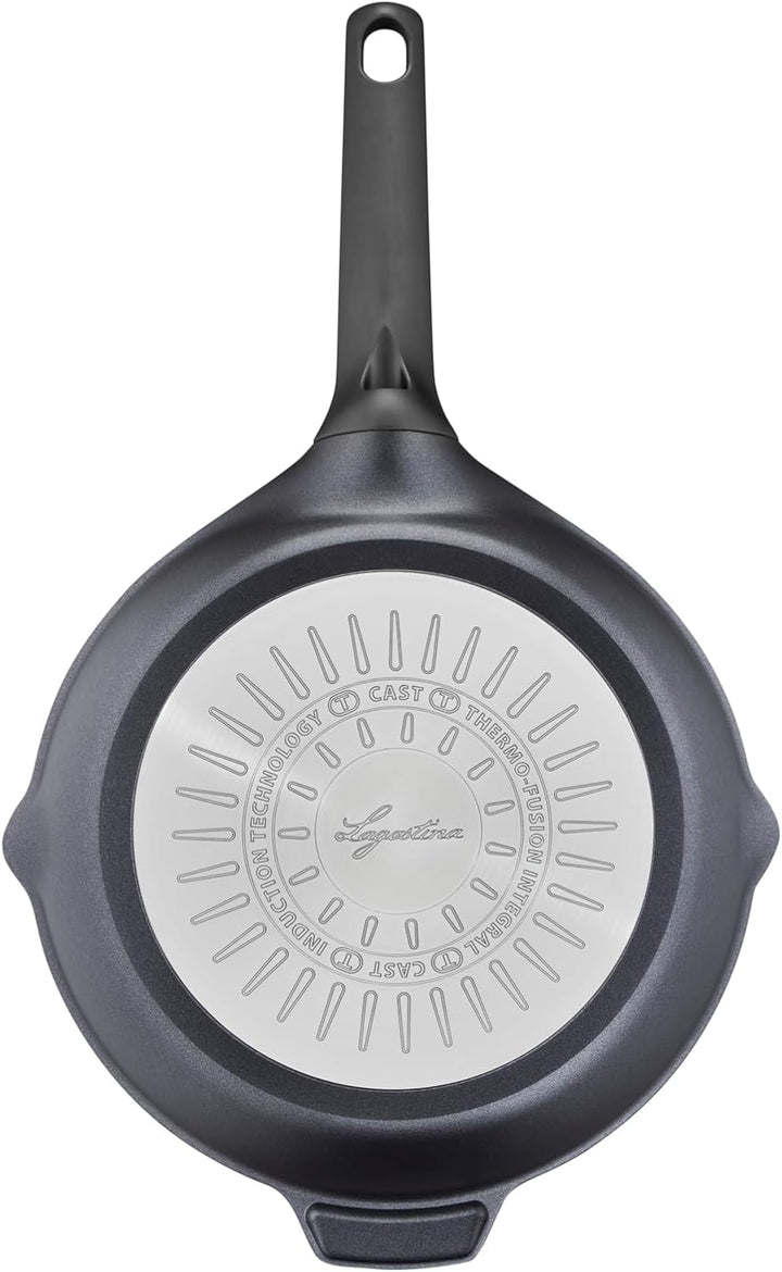 Lagostina Aroma Grill Antihaft-Grillpfanne rund aus druckgegossenem Aluminium Ø 26 cm, Induktionspfa