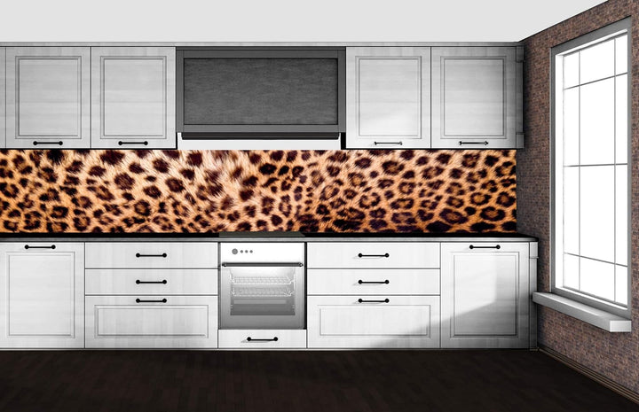 DIMEX Küchenrückwand Folie selbstklebend LEOPARDENFELL | Klebefolie - Dekofolie - Spritzschutz für K